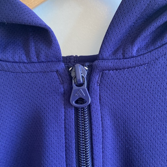 Adidas Women’s Purple Stripe Zipper Climate Hoodie - Picture 5 of 5